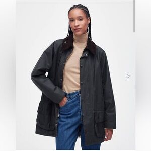 NWT Barbour Beaufort® Waxed Jacket in Sage, Size 38 (Medium), Unisex